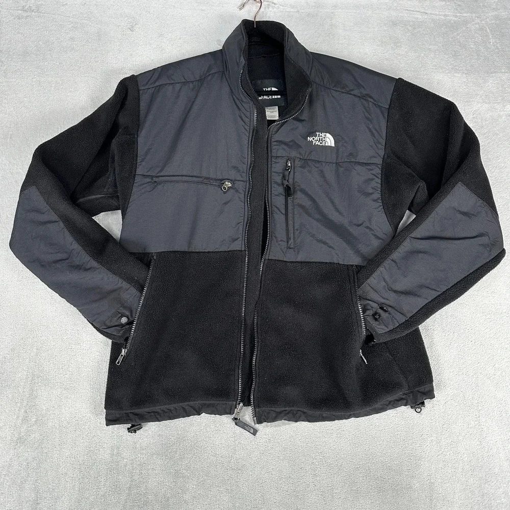 The North Face Men's M Black Full-Zip Jacket Polartec Pockets Stand-Up Collar